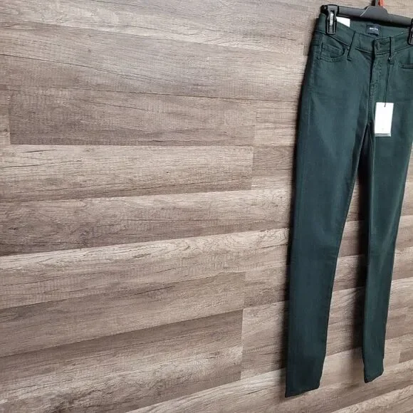 NEW Big Star Alex Skinny Jeans Size 25 Womens Dark Emerald Green Denim Mid Rise - Picture 4 of 16